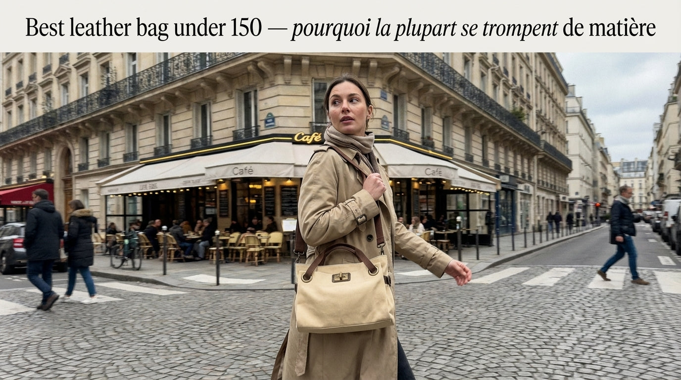 Best leather bag under 150 — pourquoi la plupart se trompent de matière