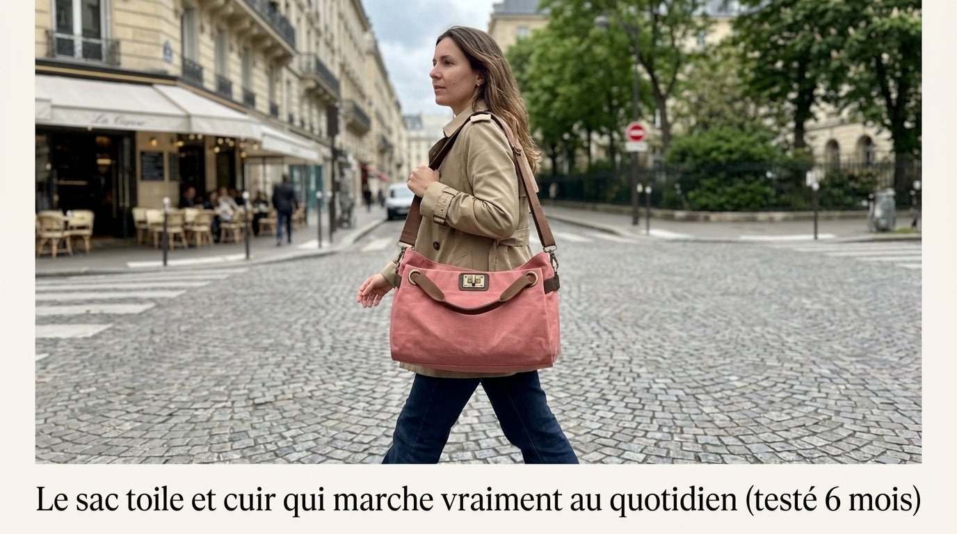 Le sac toile et cuir qui marche vraiment au quotidien (testé 6 mois)